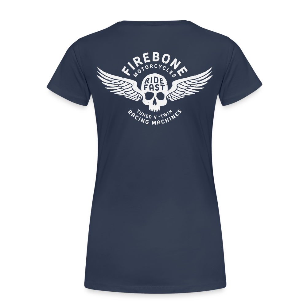 Super Quick Skullz - Women’s Navy Blue Premium T-Shirt - navy