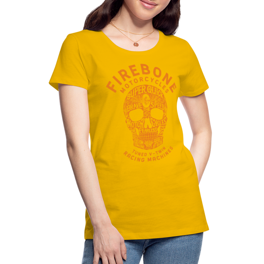 Super Quick Skullz - Women’s Yellow Premium T-Shirt - sun yellow