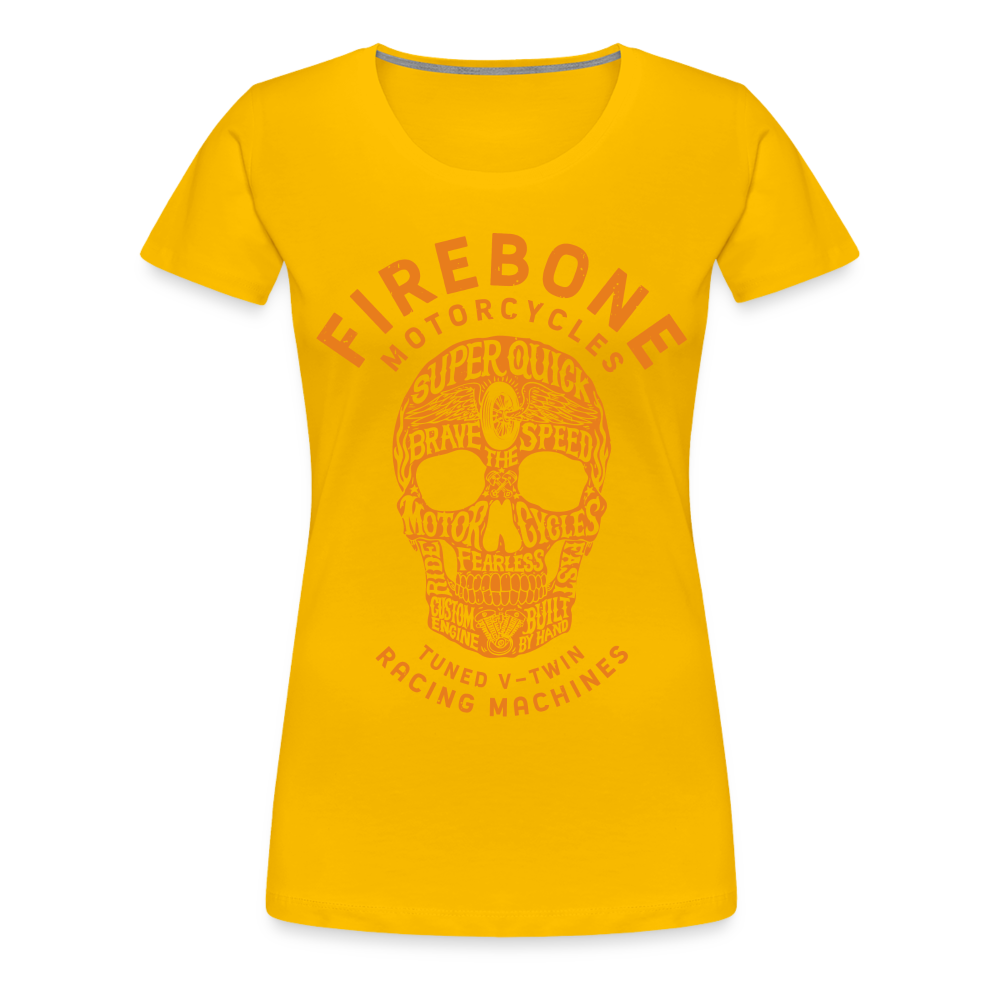 Super Quick Skullz - Women’s Yellow Premium T-Shirt - sun yellow