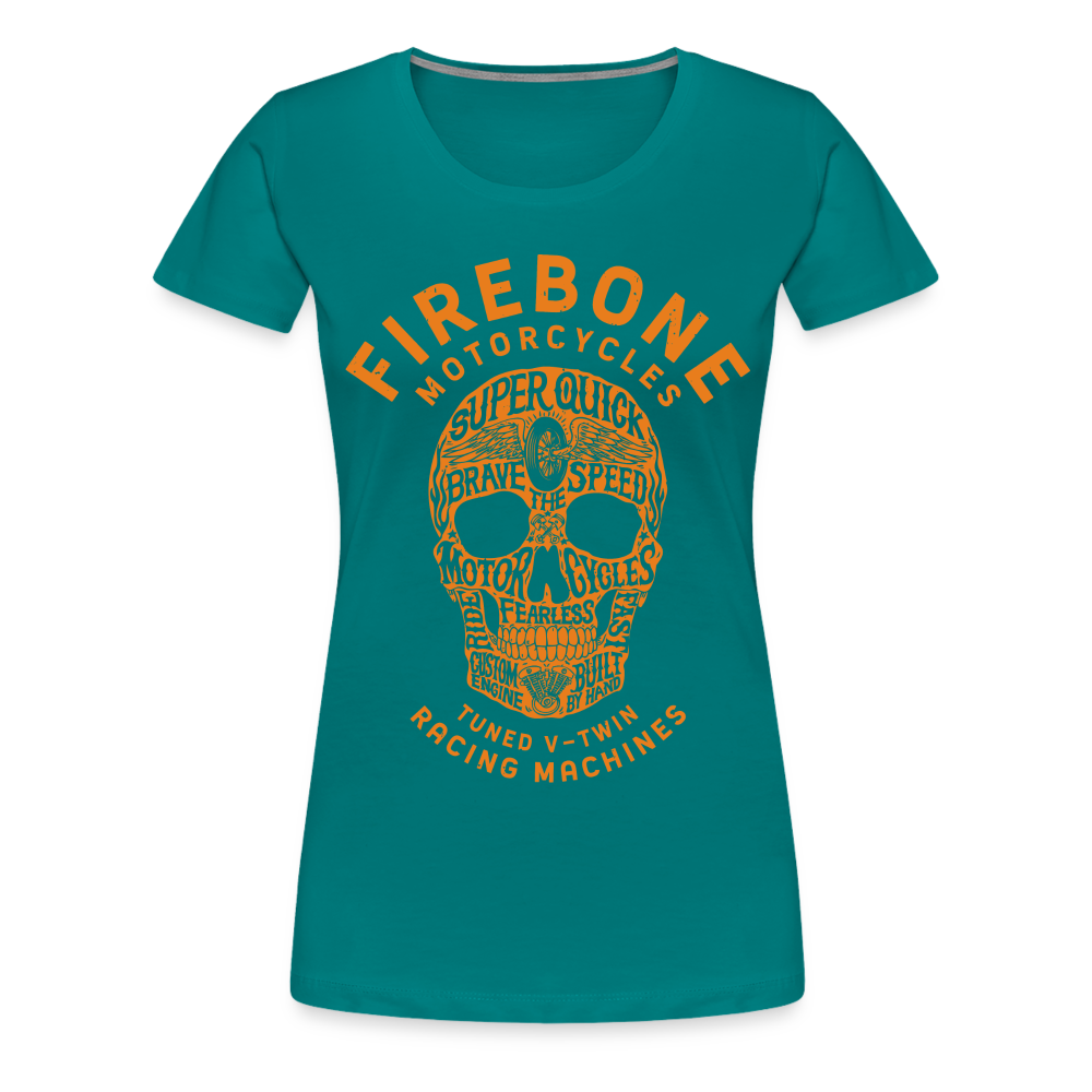 Super Quick Skullz - Women’s Diva Blue Premium T-Shirt - diva blue