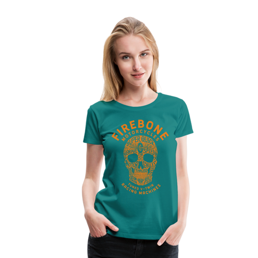 Super Quick Skullz - Women’s Diva Blue Premium T-Shirt - diva blue