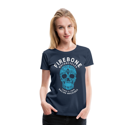 Super Quick Skullz - Women’s Navy Premium T-Shirt - navy