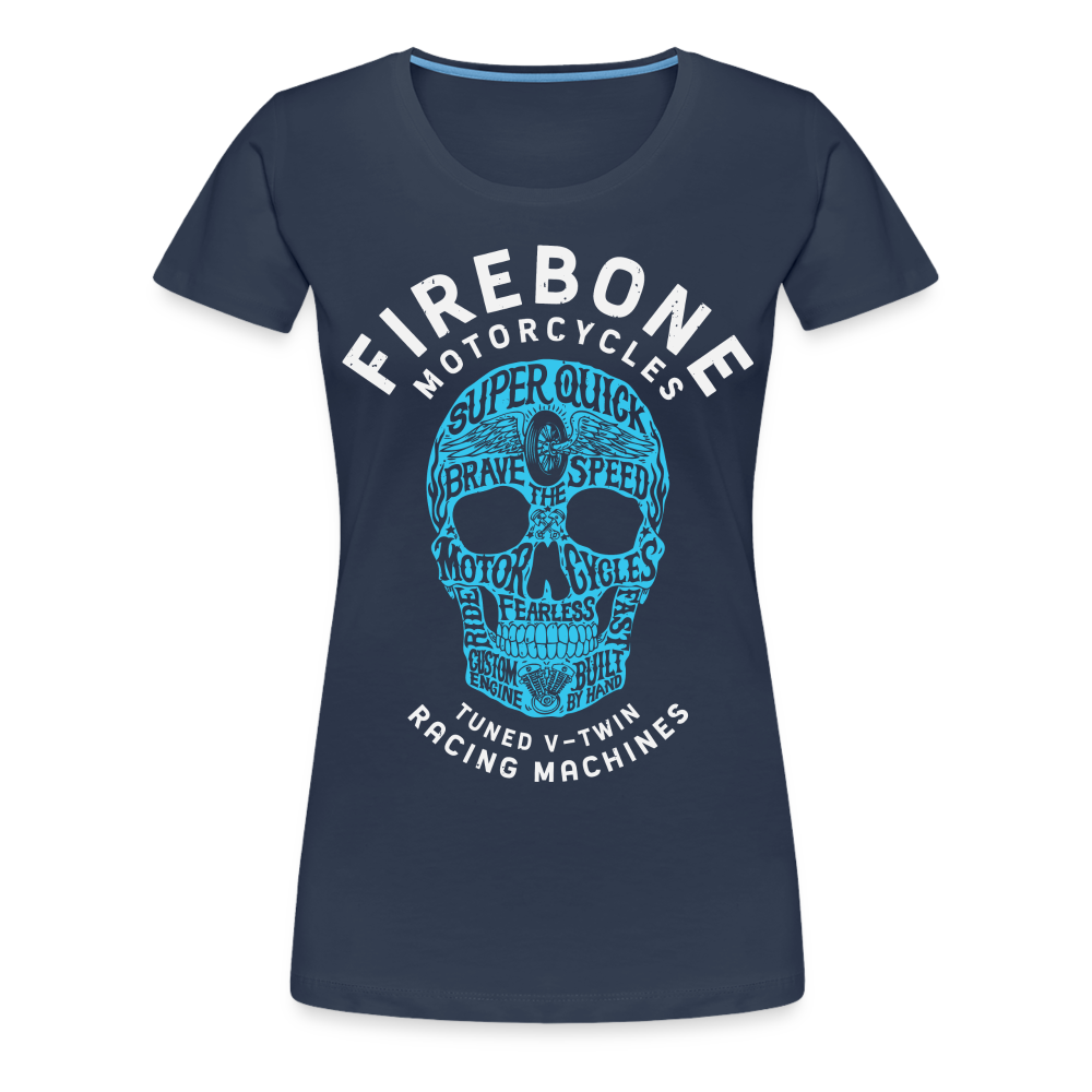 Super Quick Skullz - Women’s Navy Premium T-Shirt - navy