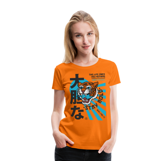 Women’s This Life Owes You Nothing Double Premium T-Shirt - orange