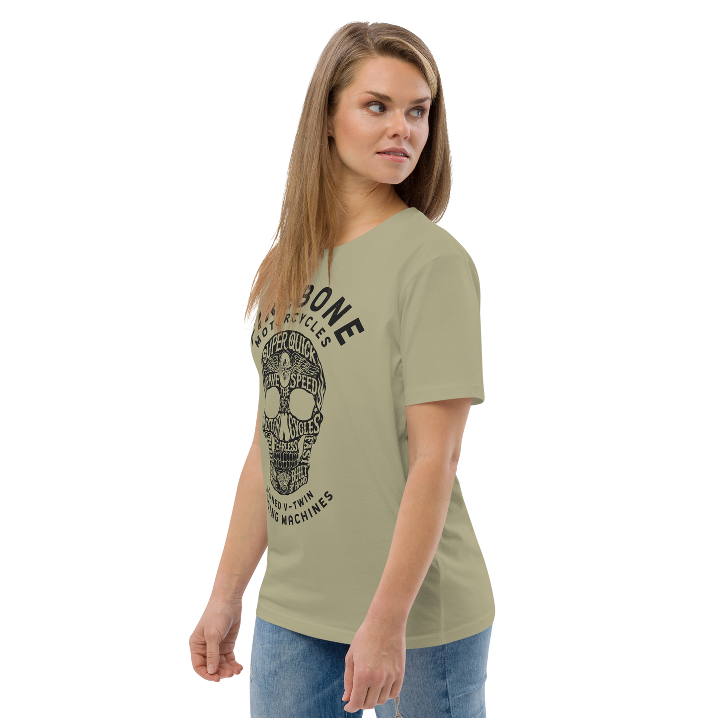 Super Quick Skullz - Sage organic cotton t-shirt