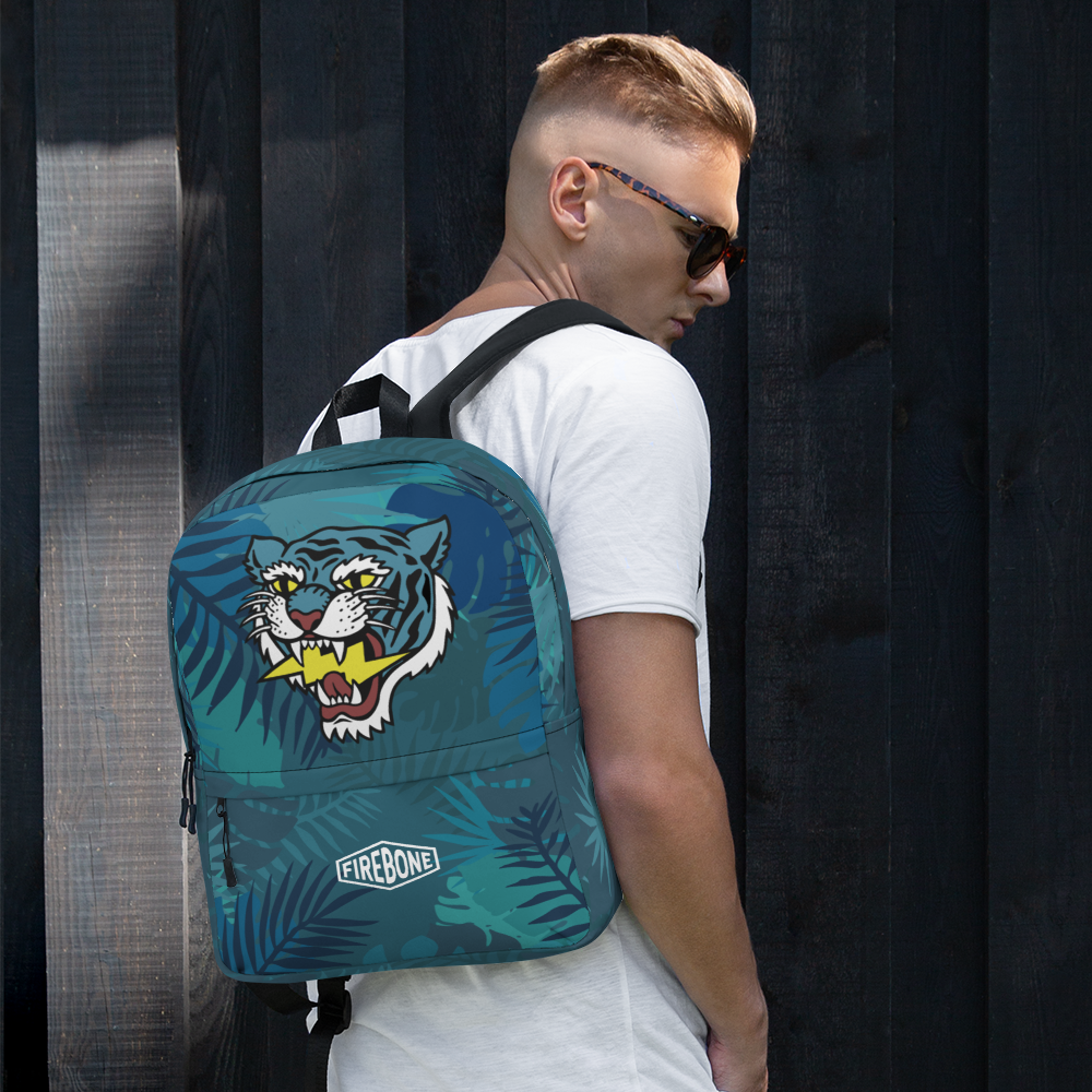 jungle tiger -Blue backpack - Firebone