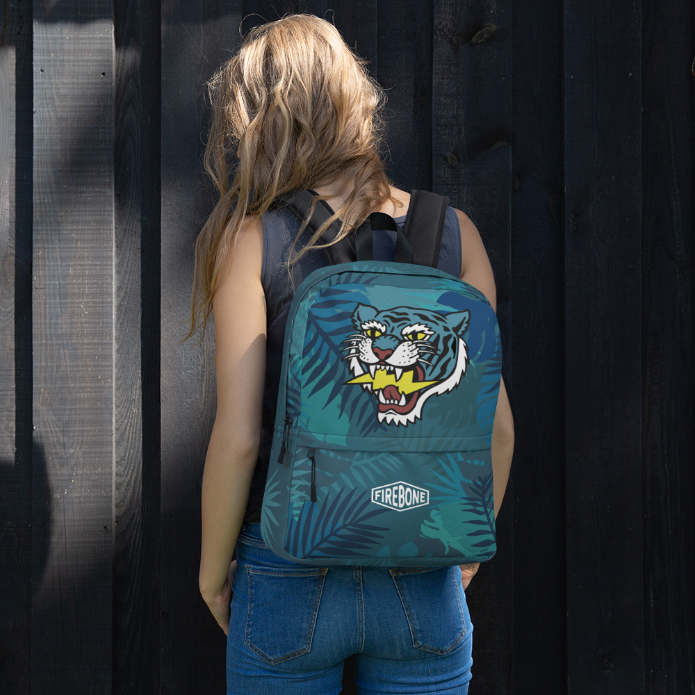 jungle tiger -Blue backpack - Firebone