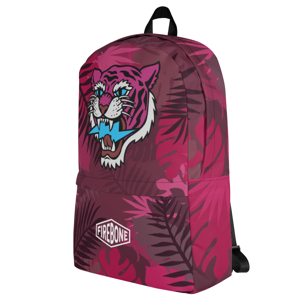 Jungle tiger - Hot pink backpack - Firebone