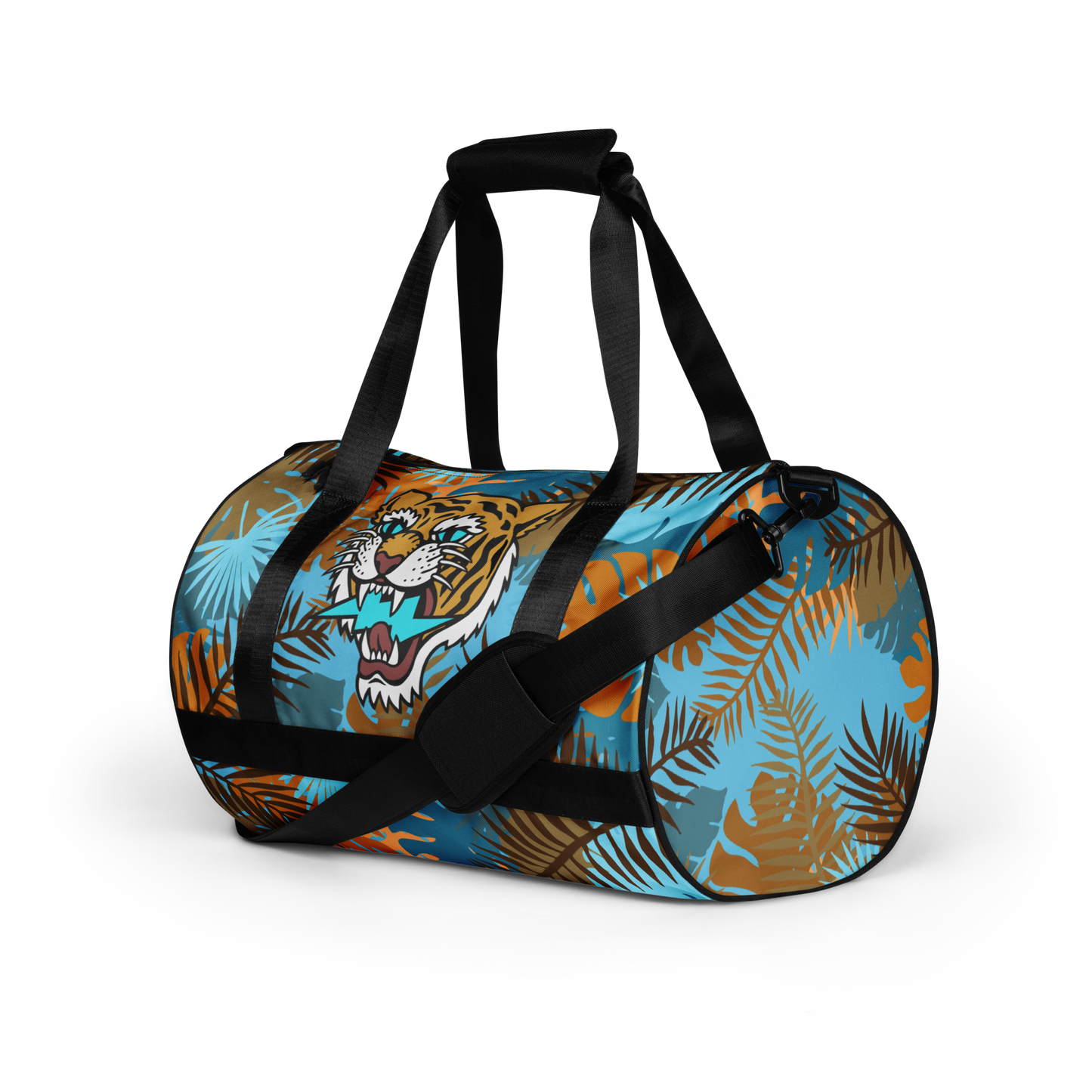 Jungle tiger - Autumn and blue gym bag - Firebone