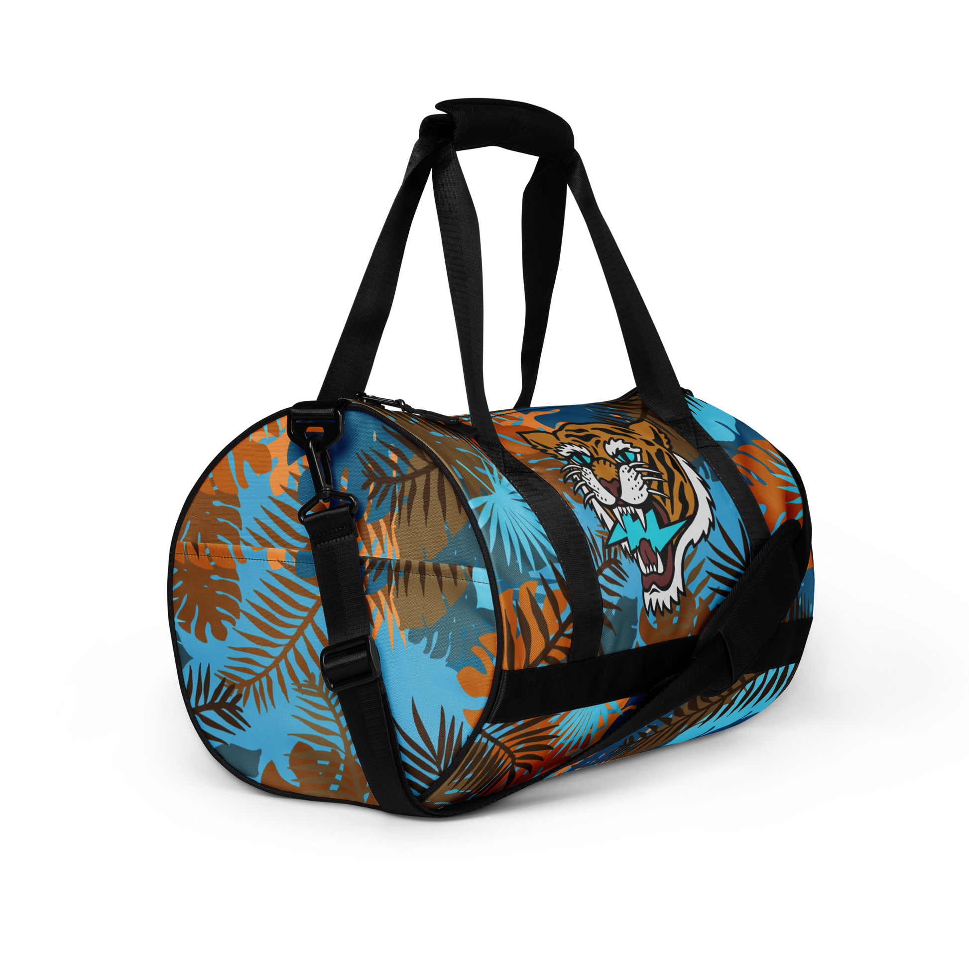 Jungle tiger - Autumn and blue gym bag - Firebone