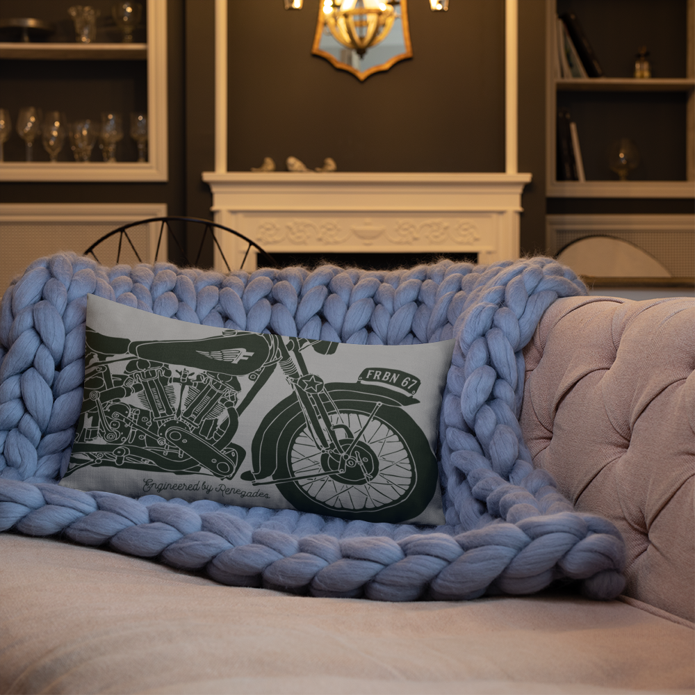 Vintage Motorcycle - Grey premium cushion - Firebone