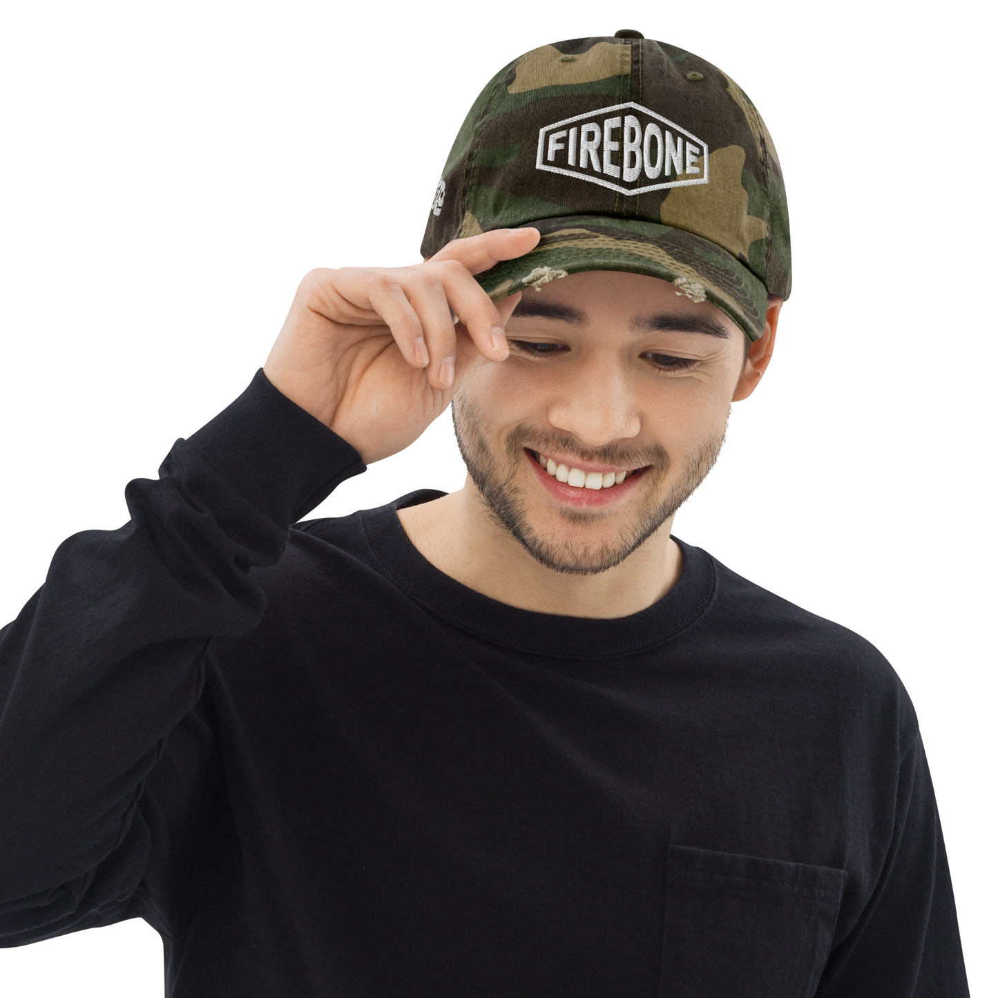 Firebone lozenge - Branded distressed baseball cap - Firebone