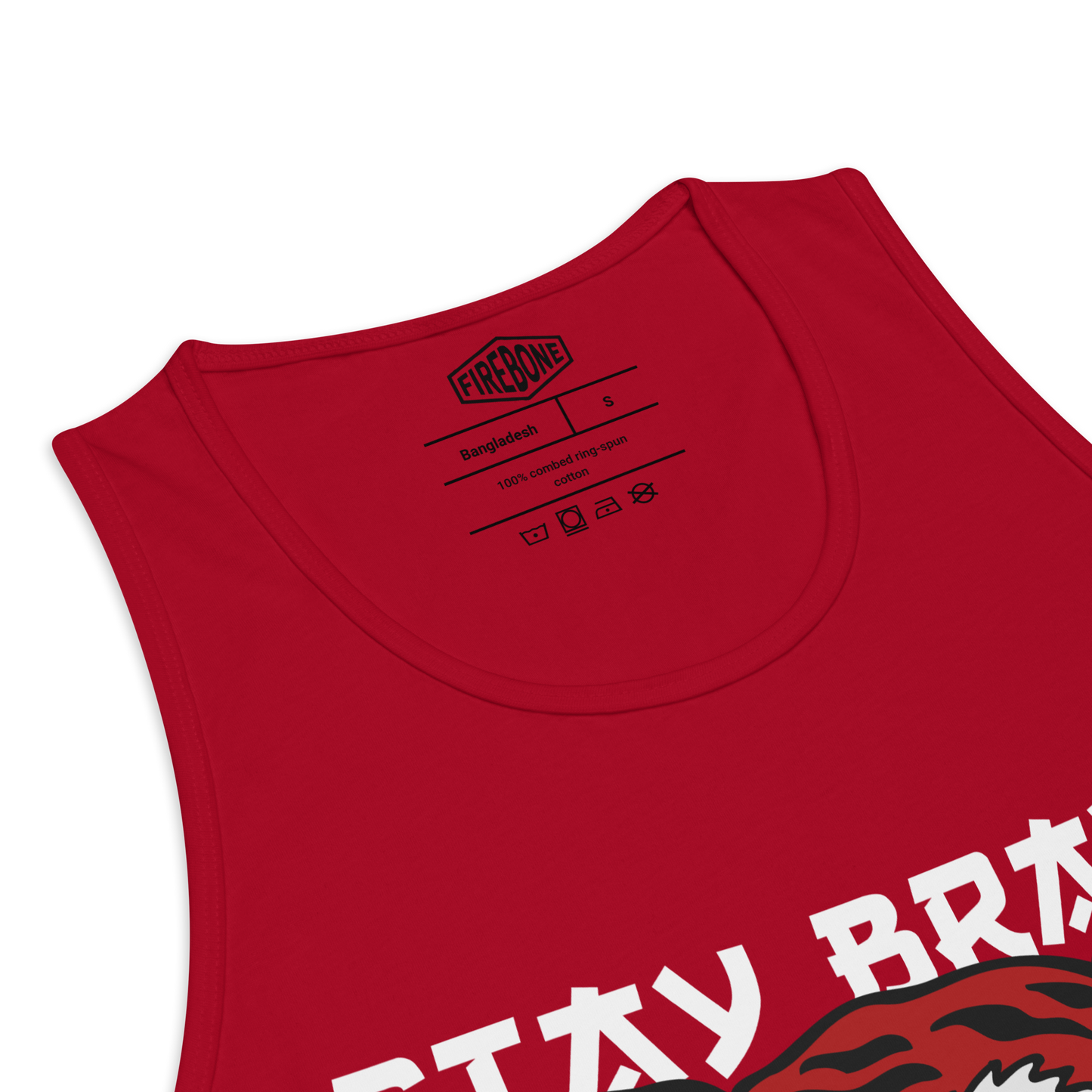 Stay Brave - Men’s premium red tank top - Firebone