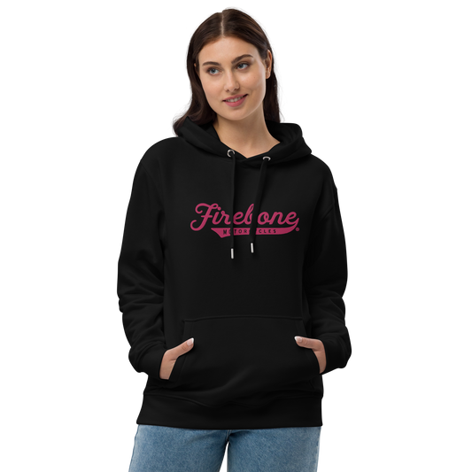 Firebone logo - Pink logo on premium eco hoodie - Firebone
