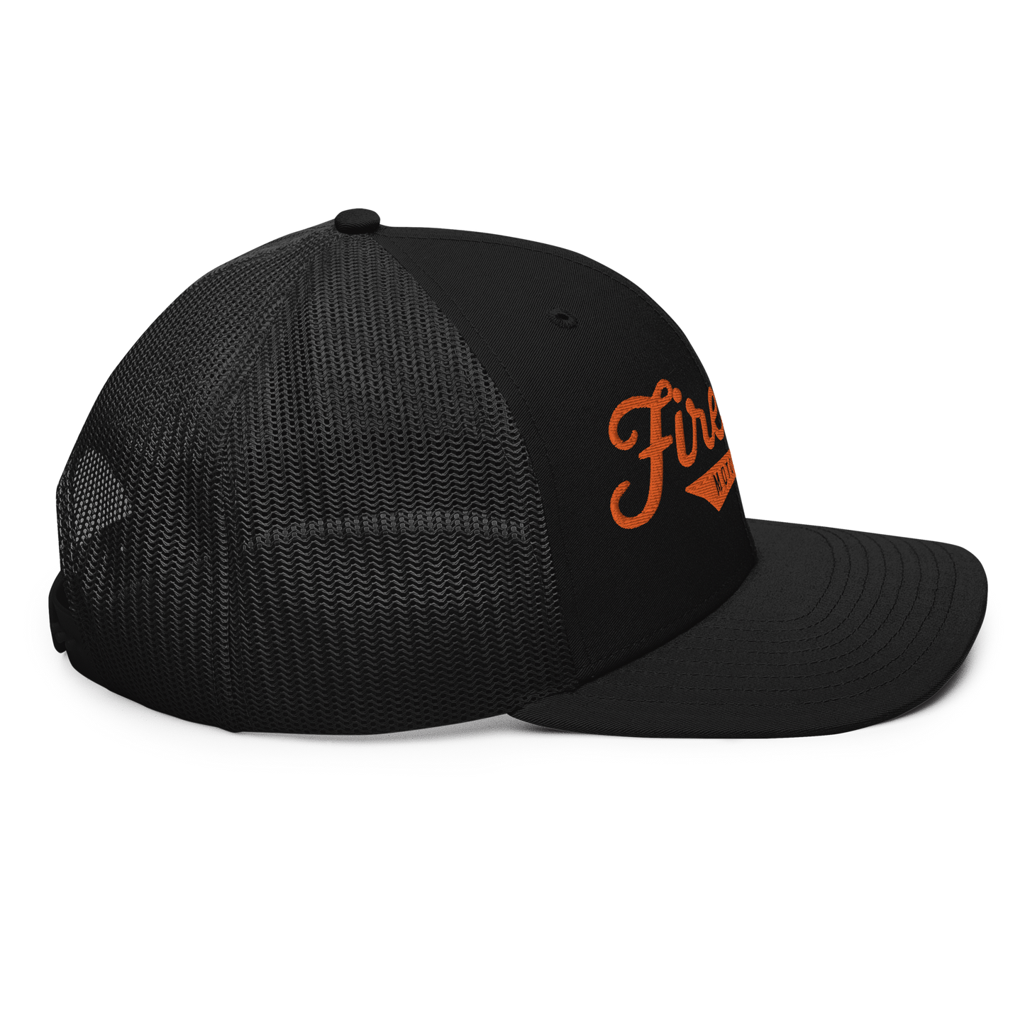 Firebone logo -  Orange logo on trucker cap - Firebone