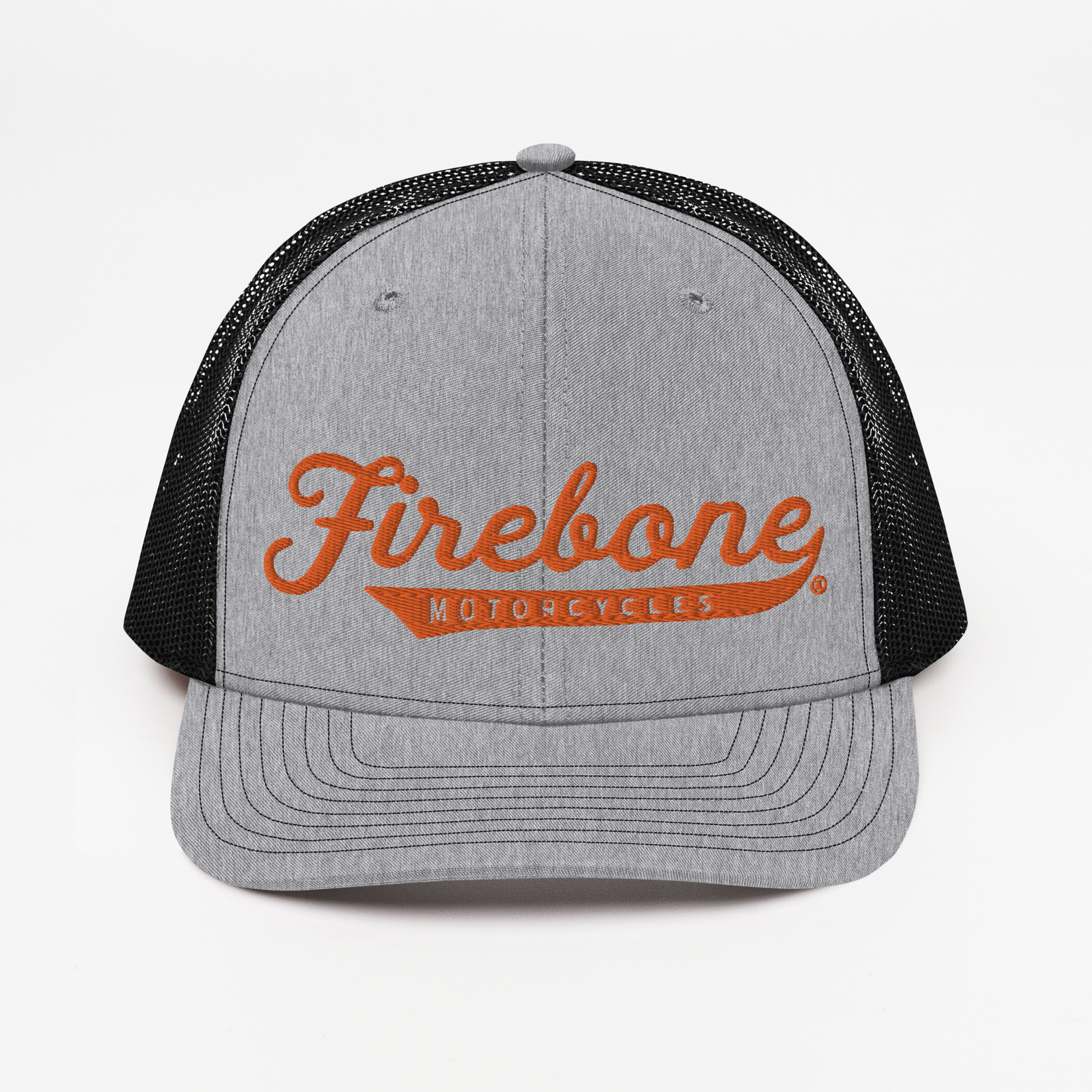 Firebone logo -  Orange logo on trucker cap - Firebone