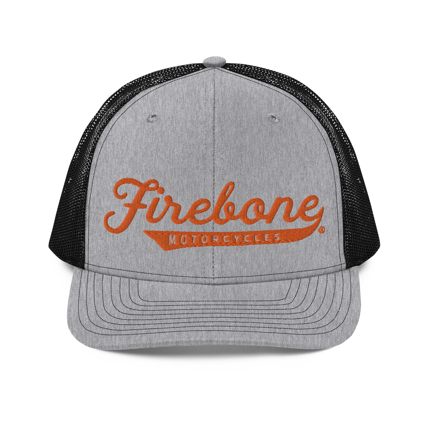 Firebone logo -  Orange logo on trucker cap - Firebone