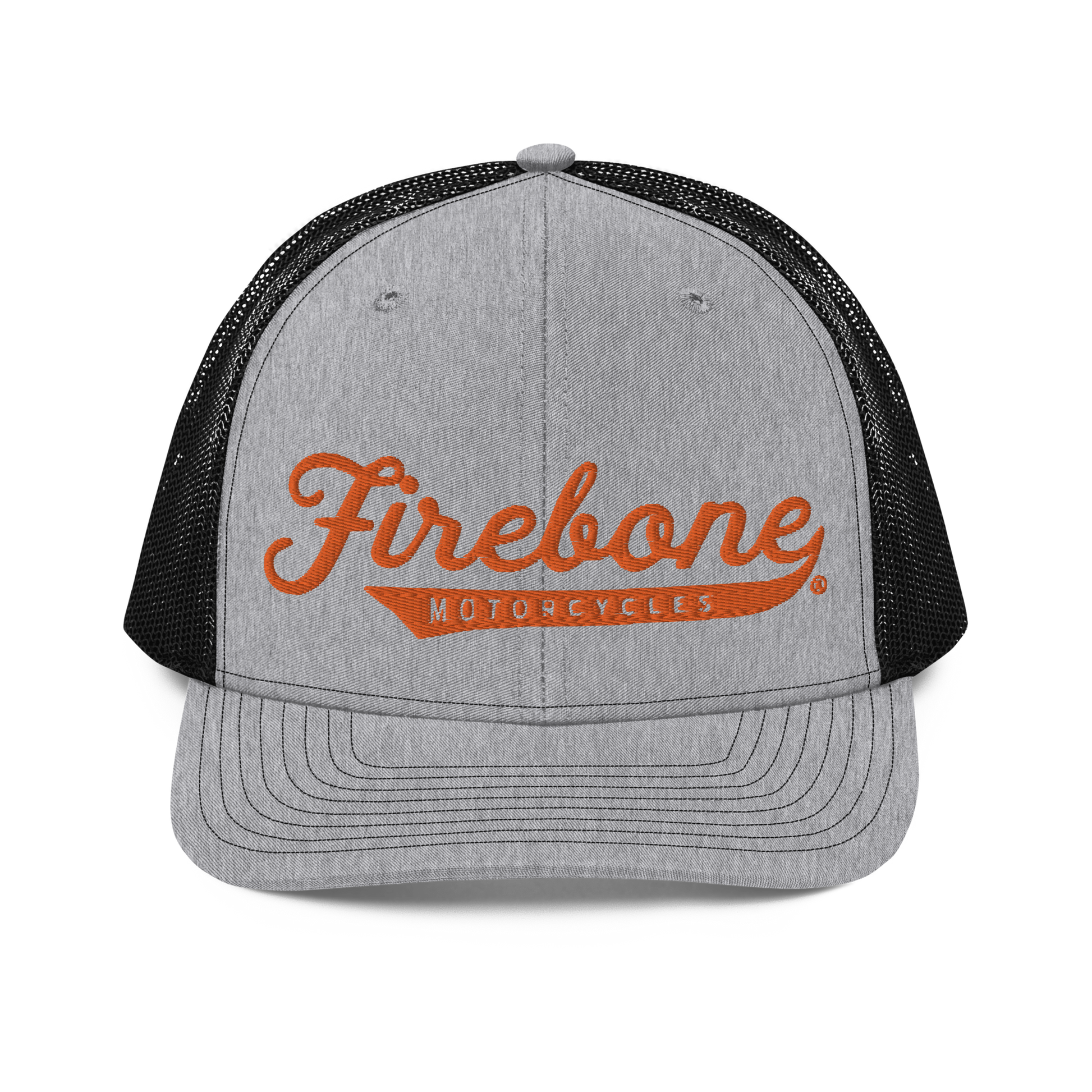 Firebone logo -  Orange logo on trucker cap - Firebone