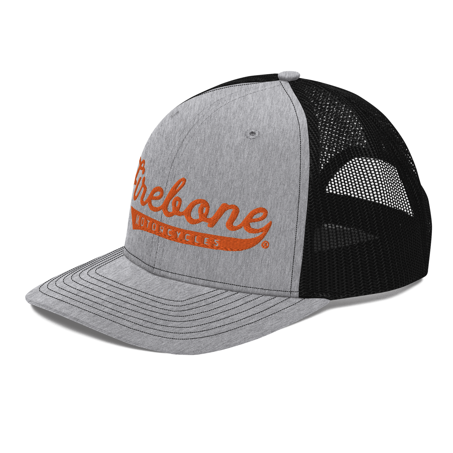 Firebone logo -  Orange logo on trucker cap - Firebone