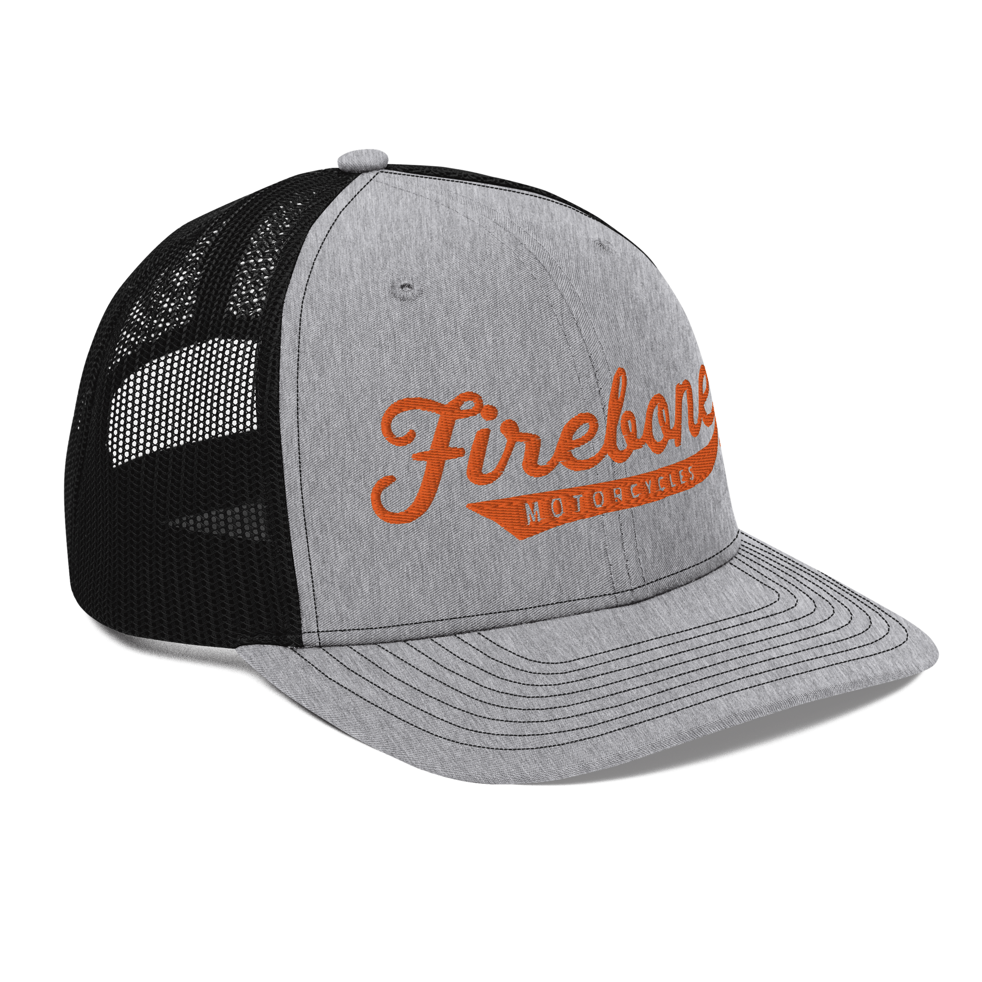 Firebone logo -  Orange logo on trucker cap - Firebone