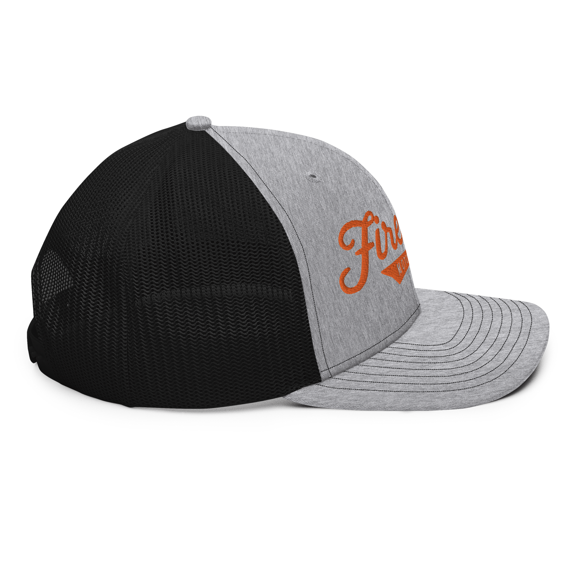 Firebone logo -  Orange logo on trucker cap - Firebone