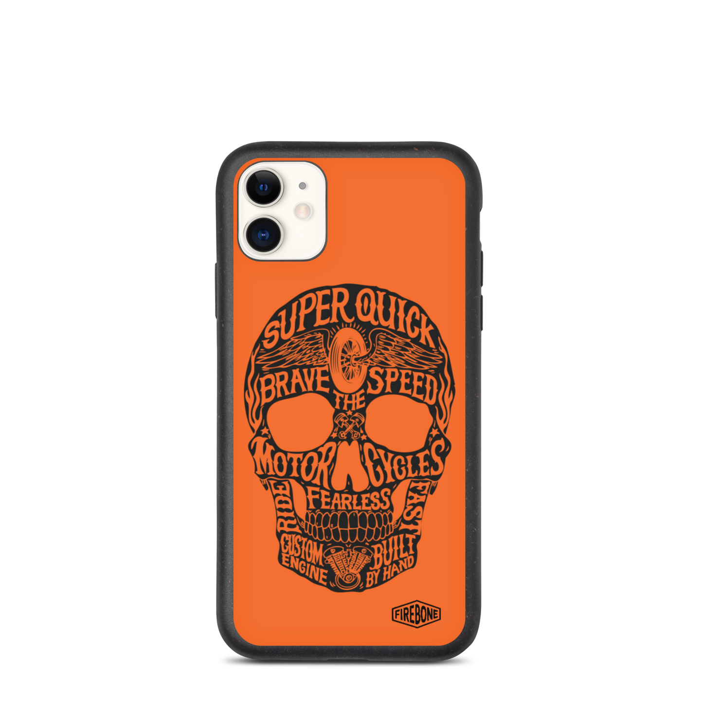 Super Quick Skull - Speckled iPhone case - Firebone