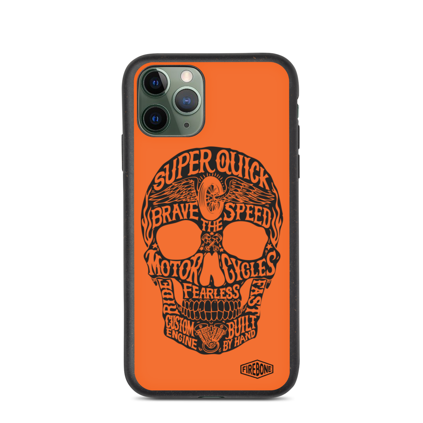 Super Quick Skull - Speckled iPhone case - Firebone