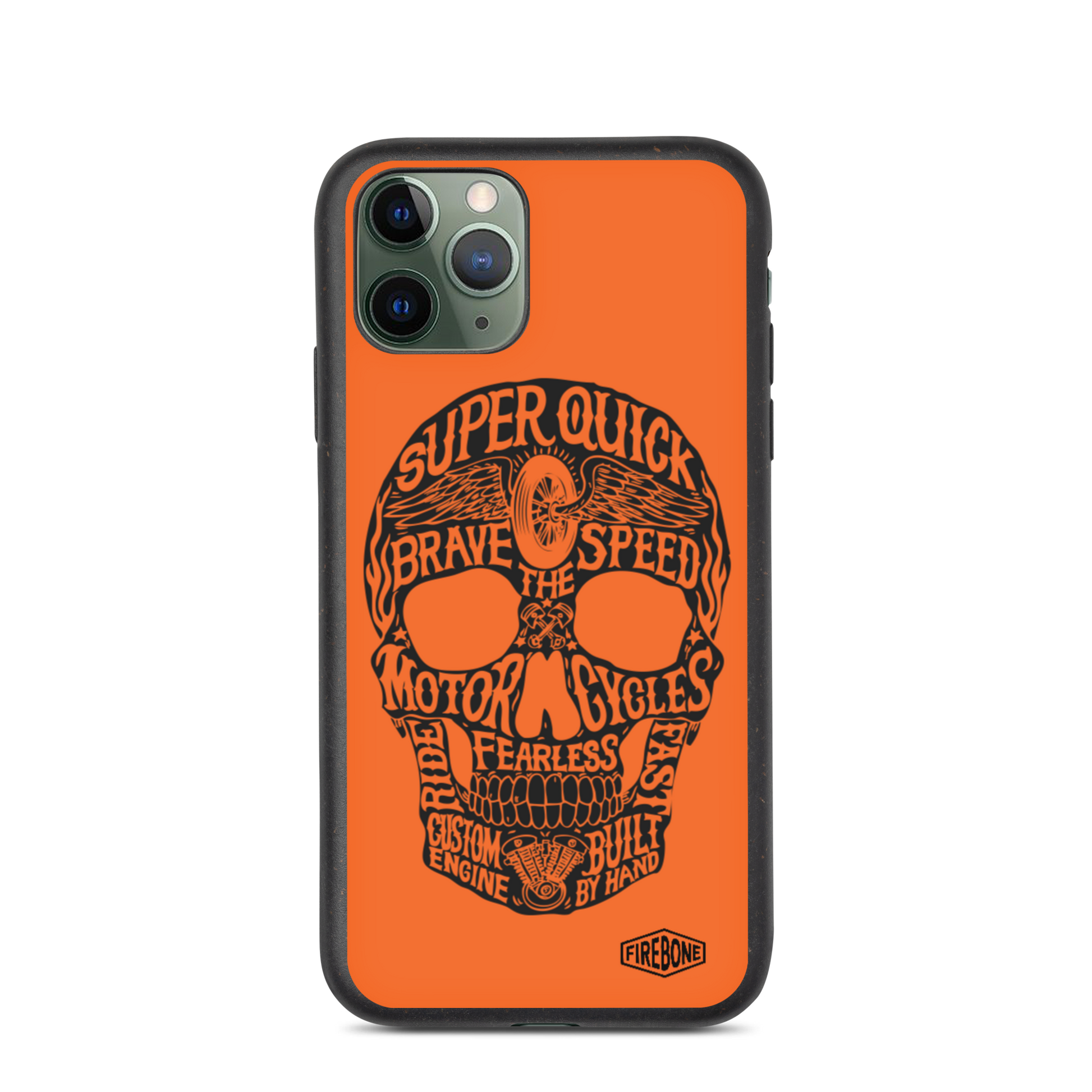 Super Quick Skull - Speckled iPhone case - Firebone