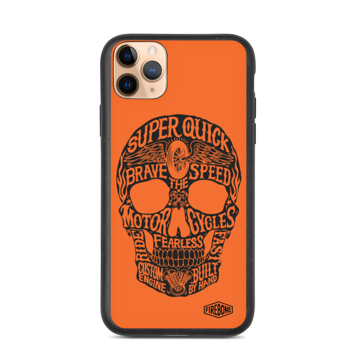 Super Quick Skull - Speckled iPhone case - Firebone