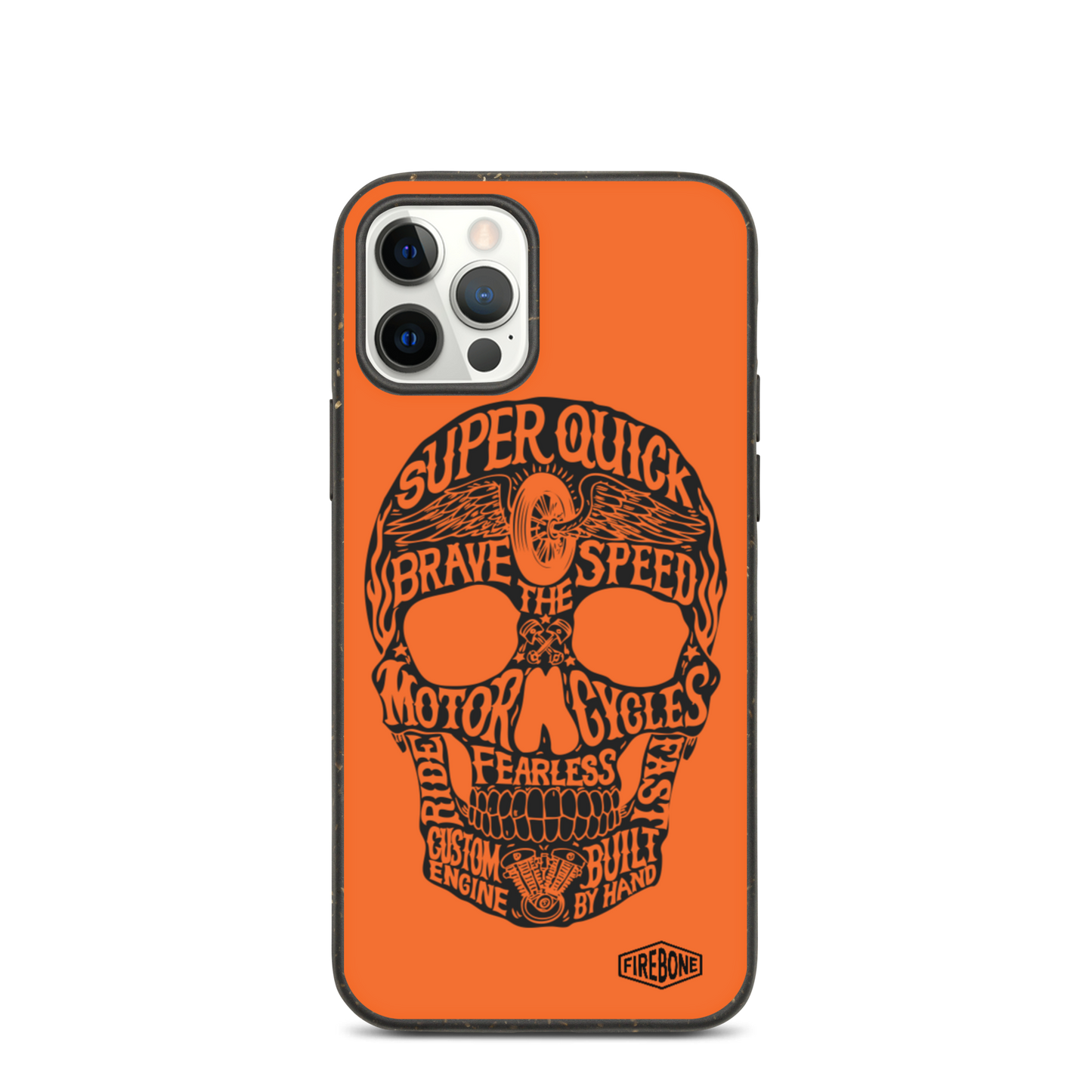 Super Quick Skull - Speckled iPhone case - Firebone