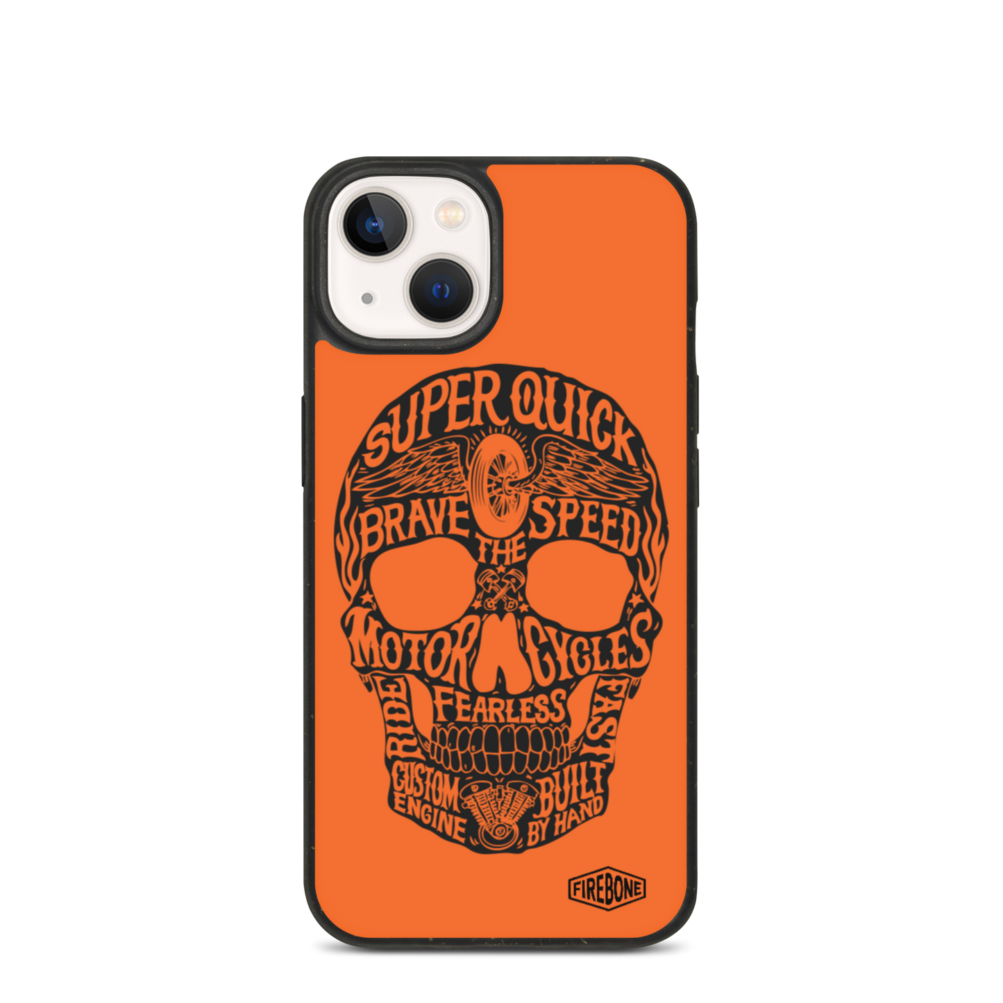 Super Quick Skull - Speckled iPhone case - Firebone