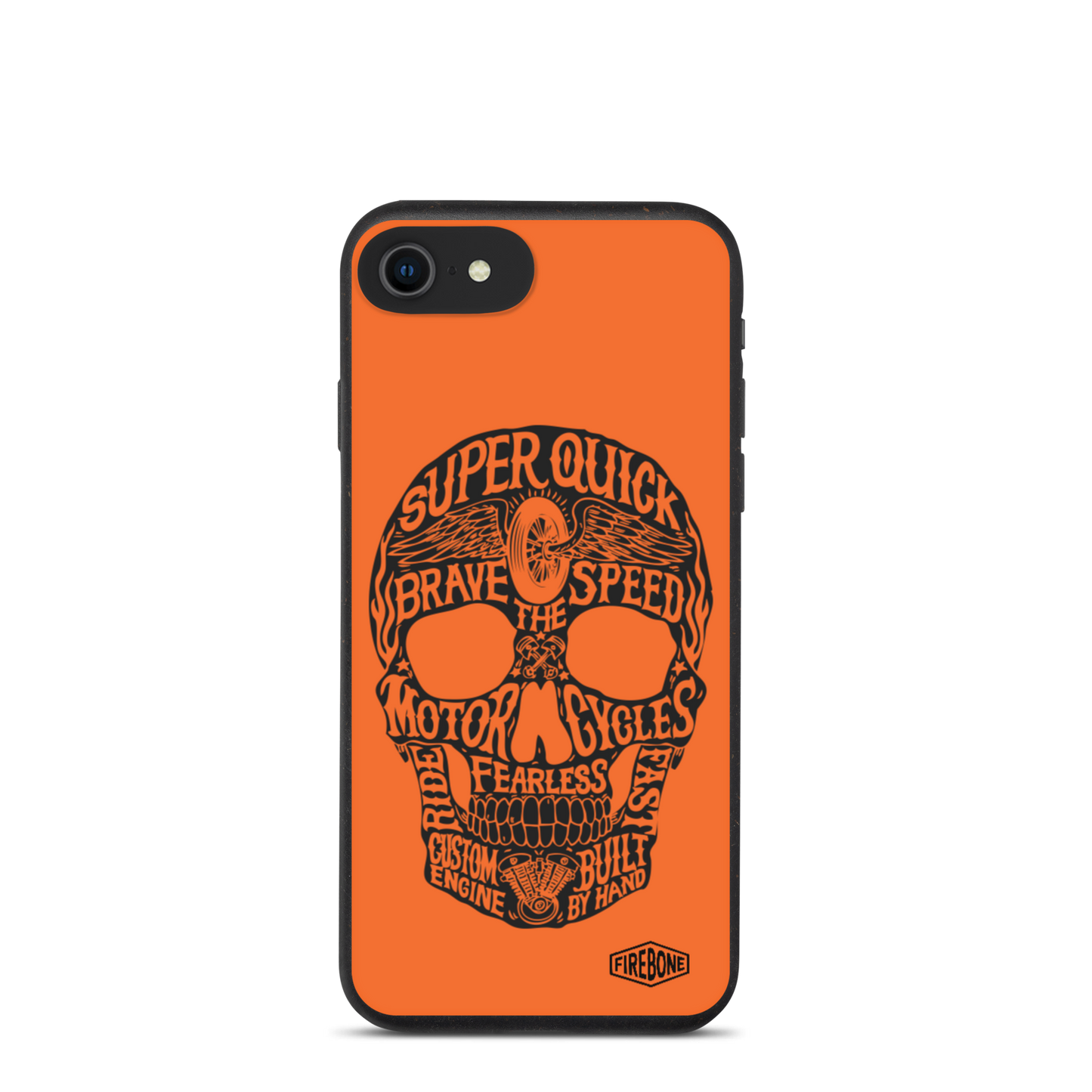 Super Quick Skull - Speckled iPhone case - Firebone