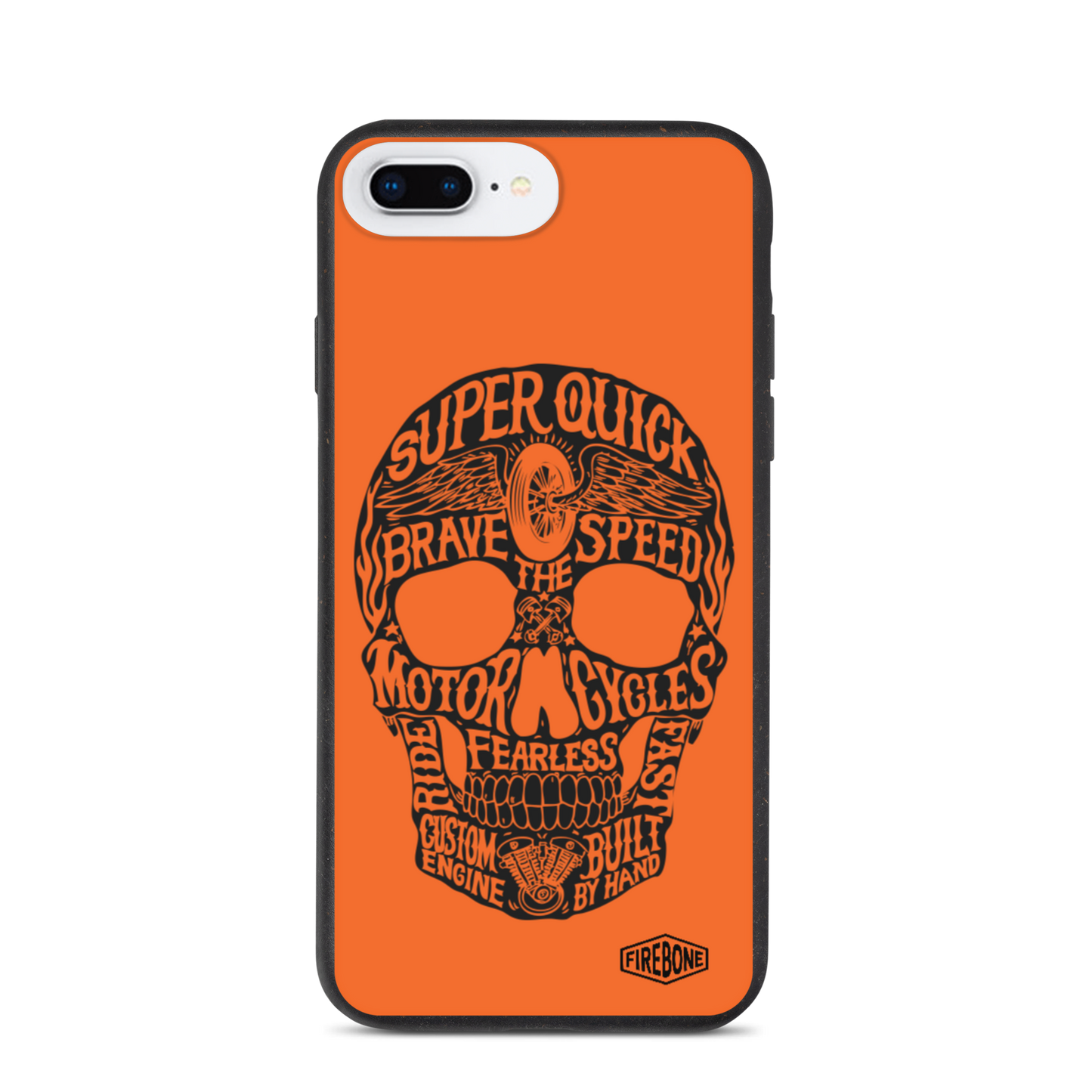 Super Quick Skull - Speckled iPhone case - Firebone