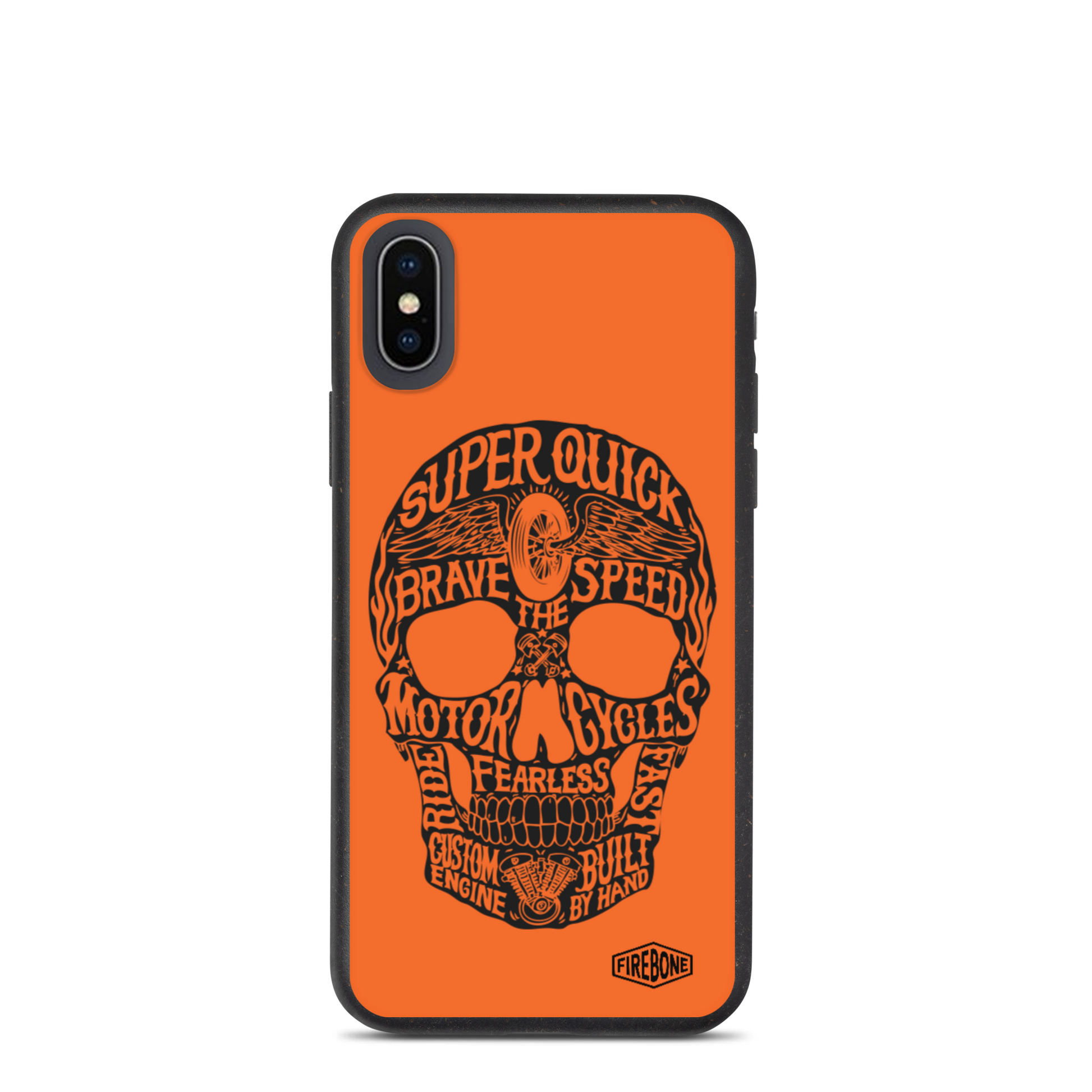 Super Quick Skull - Speckled iPhone case - Firebone