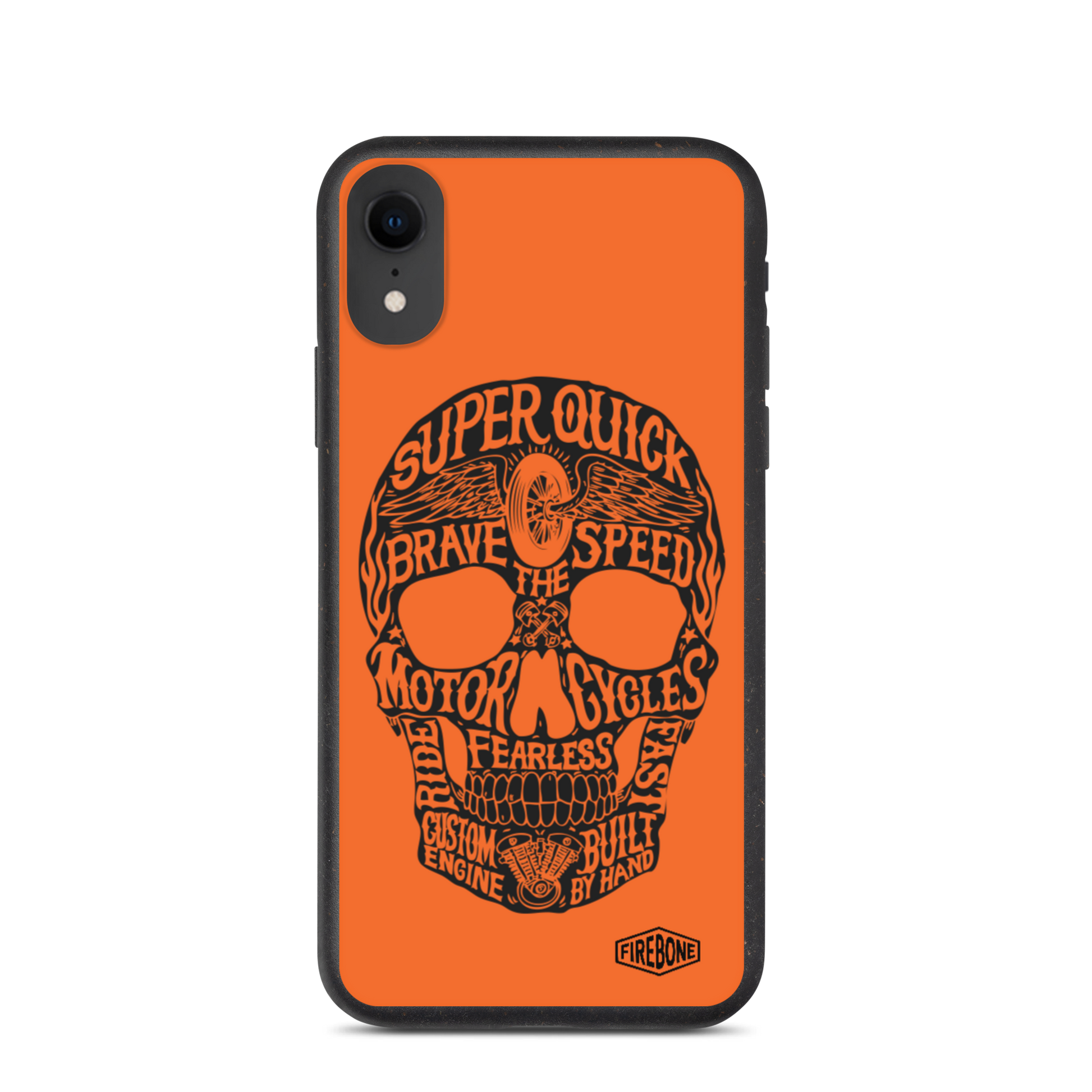 Super Quick Skull - Speckled iPhone case - Firebone