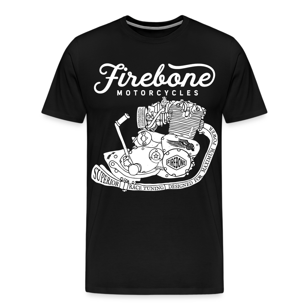 Firebone vintage engine premium t-shirt - black