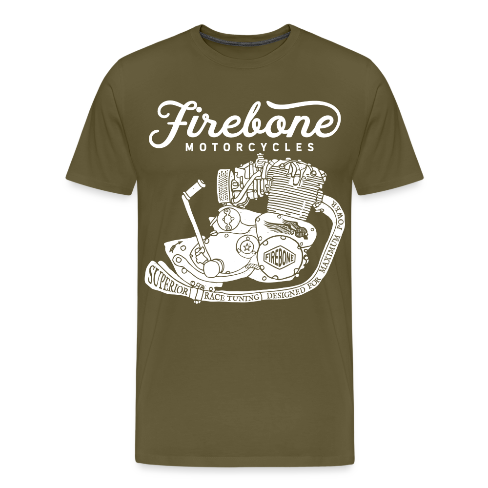 Firebone vintage engine premium t-shirt - khaki