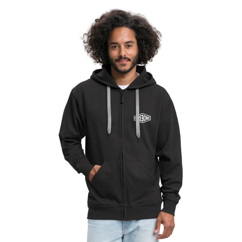 Stay bold tiger premium zip hooded jacket - black