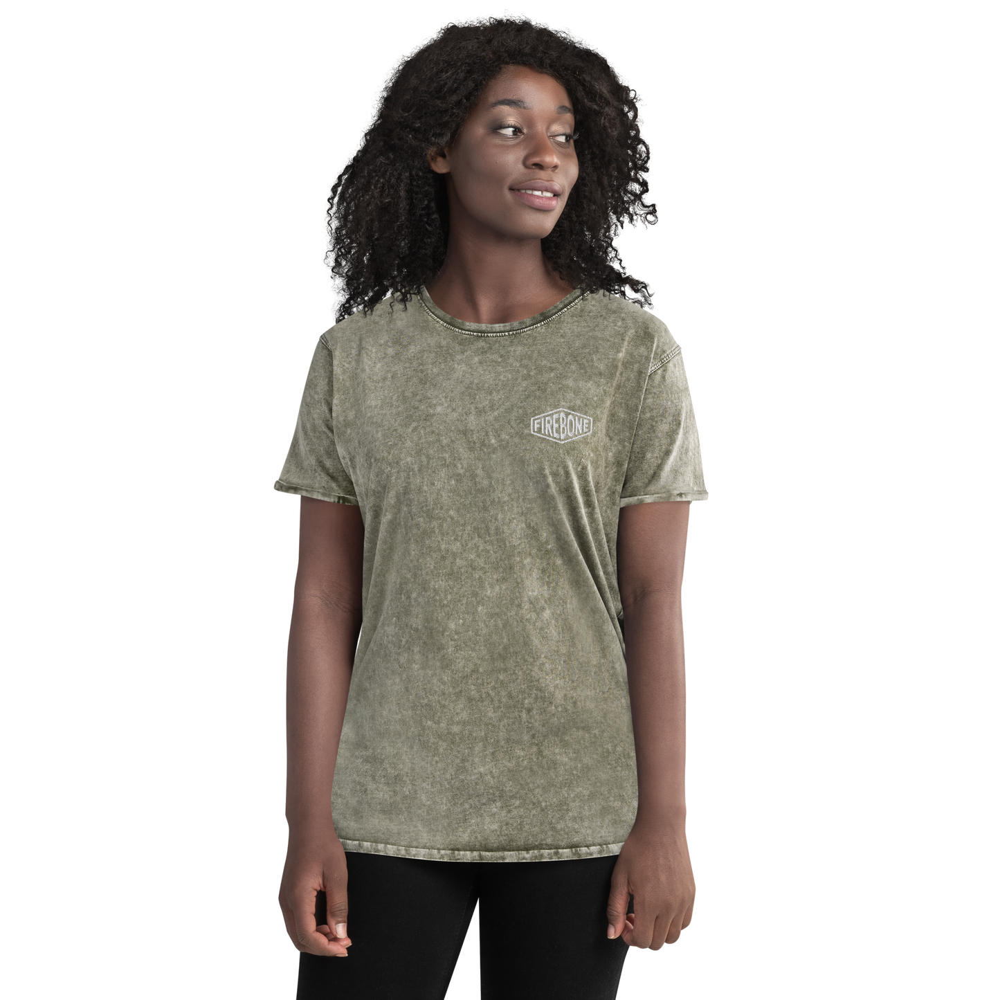 Firebone logo - Olive denim t-shirt - Firebone