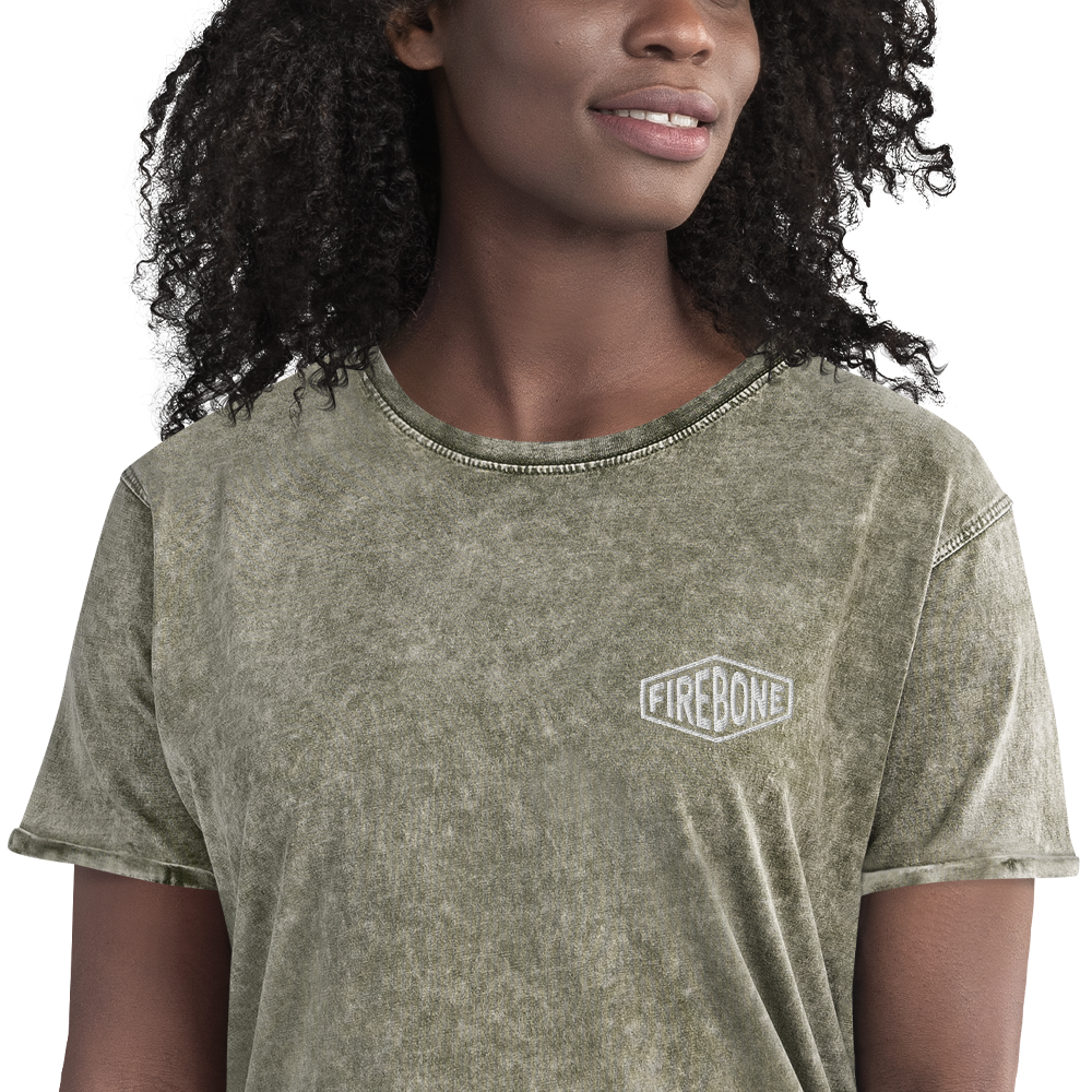 Firebone logo - Olive denim t-shirt - Firebone