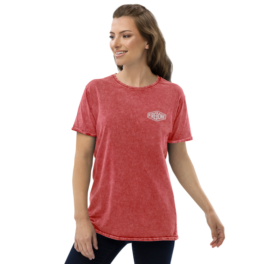 Firebone logo - Red denim t-shirt - Firebone