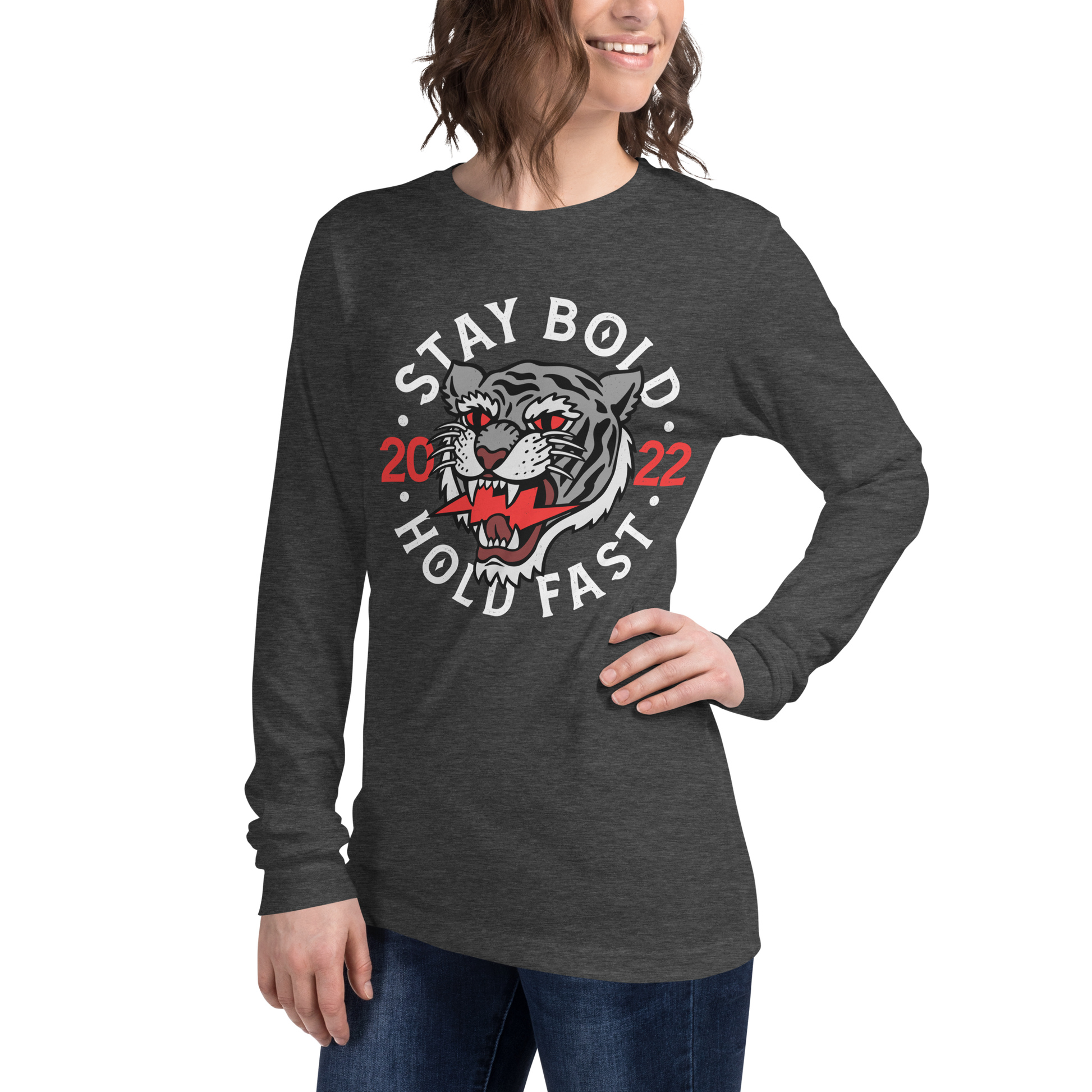 Stay bold - Grey long sleeve tee - Firebone