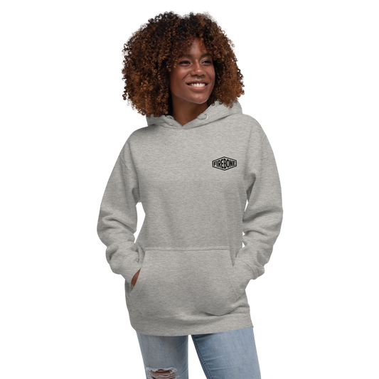 Lightning quick - Grey with rear art hoodie - Firebone