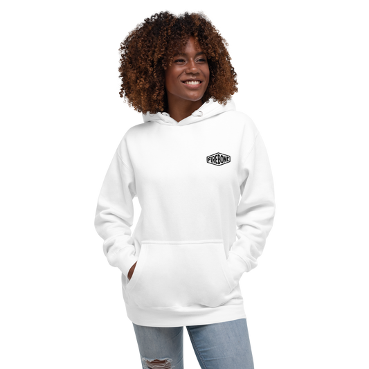 Renegade spirit - White with rear art hoodie - Firebone