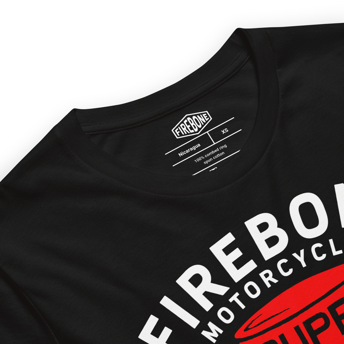 Super Quick Piston - Red on black t-shirt - Firebone