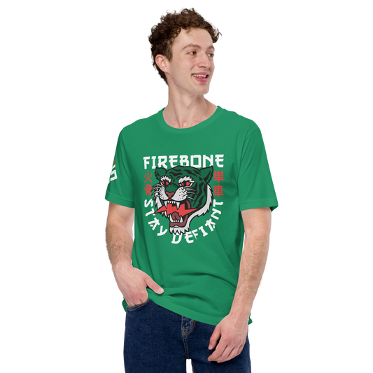 Defiant Tiger - Kelly green t-shirt - Firebone