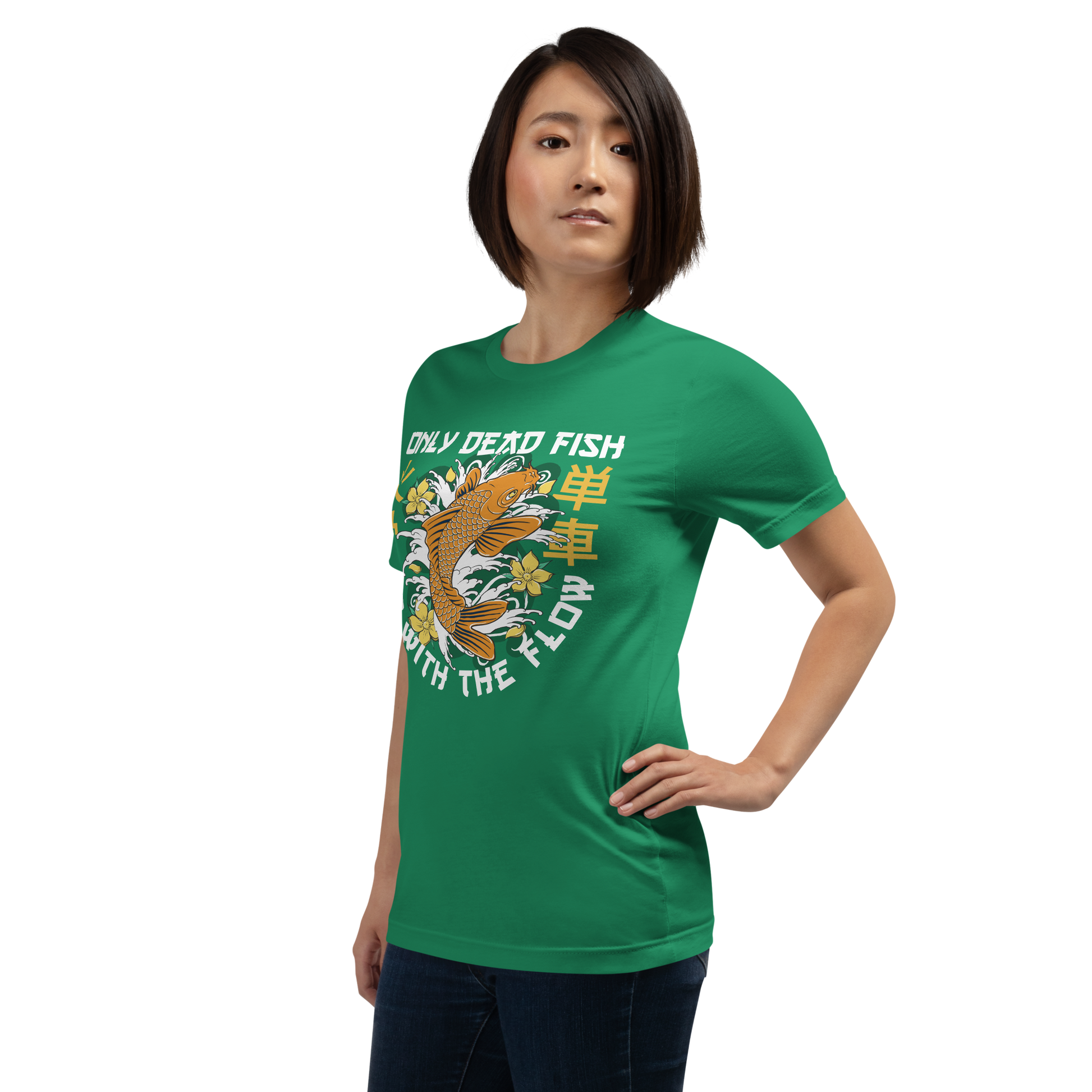 Go with the flow - Kelly green t-shirt - Firebone