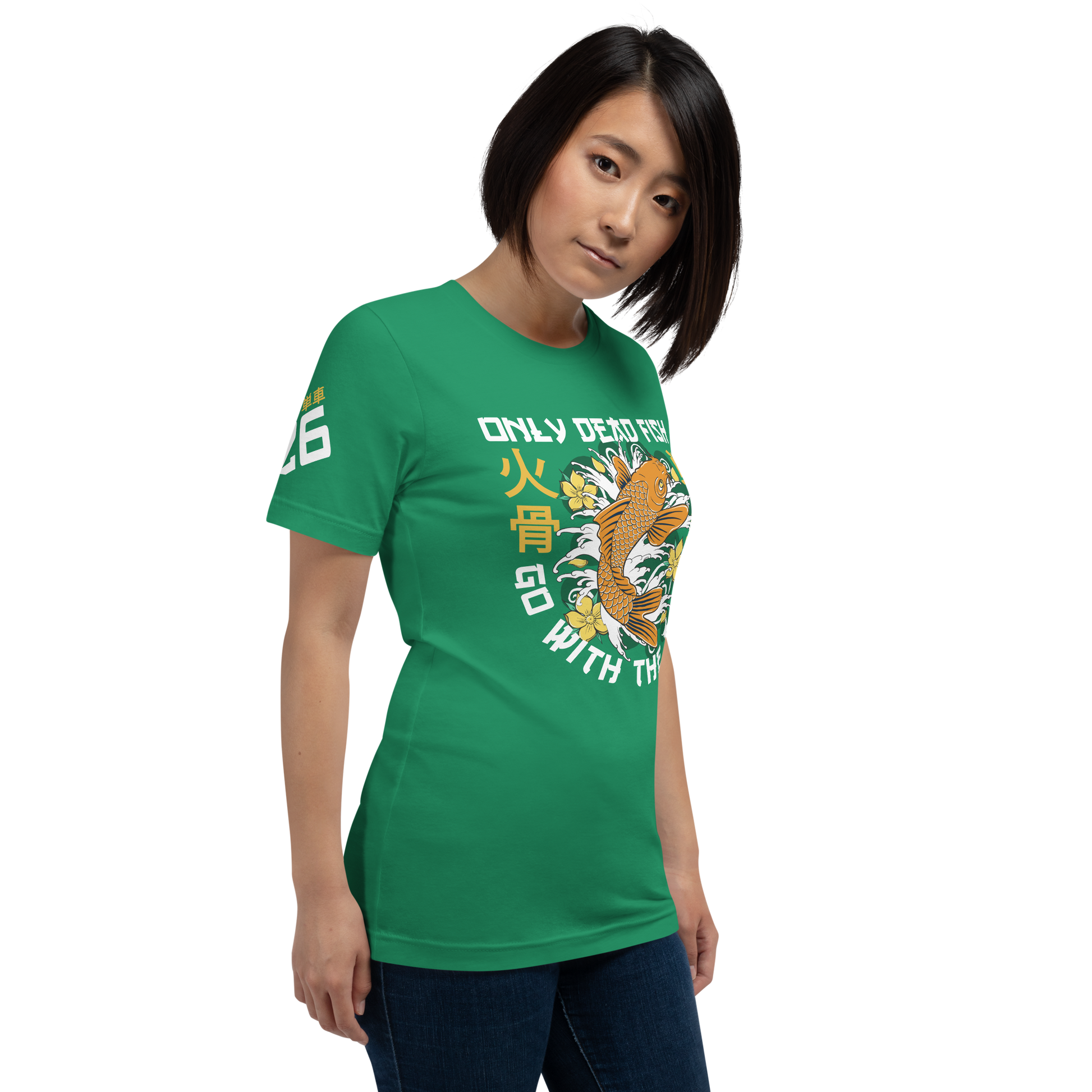 Go with the flow - Kelly green t-shirt - Firebone