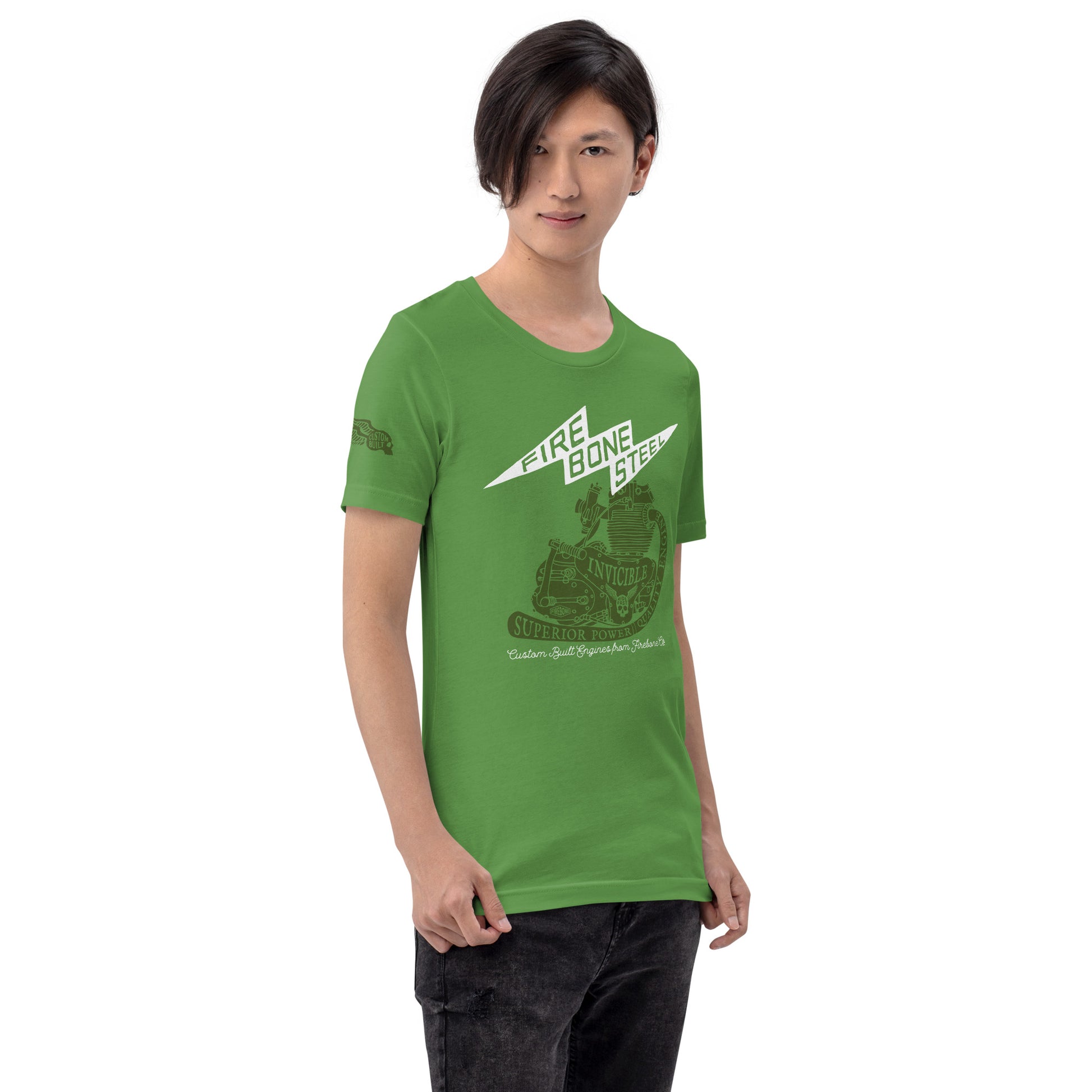 Firebone Steel - Leaf green t-shirt - Firebone