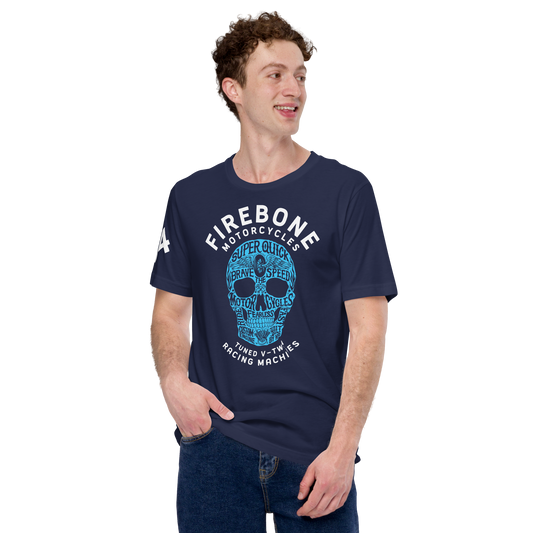 Super Quick Skull - Navy blue t-shirt - Firebone